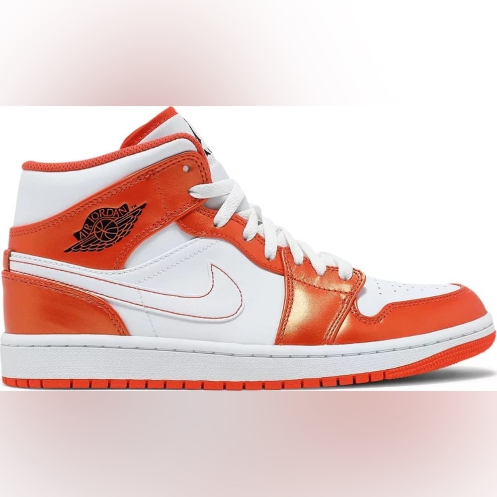 Electro Orange Mid Jordan 1s
